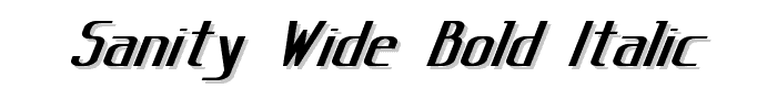 Sanity Wide Bold Italic font